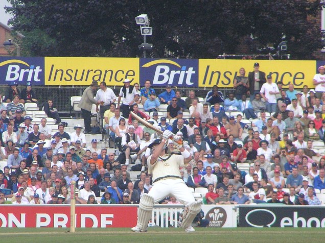 Damien Martyn in unusual pose