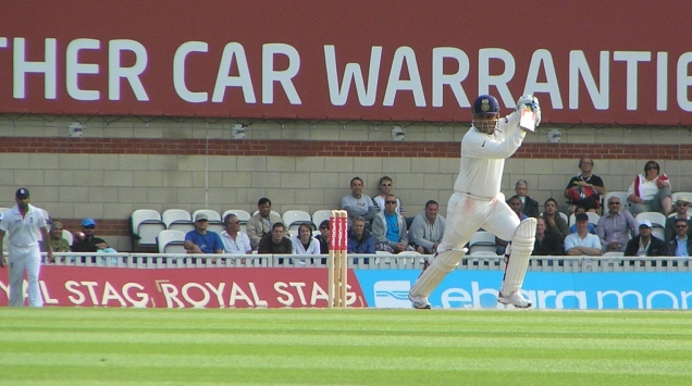 Viru - The Oval - 2011. Hitting the ball for four.